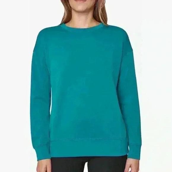 Mondetta Activewear Mid-weight Crewneck Sweatshirt Teal Womens Medium EUC - Picture 1 of 16